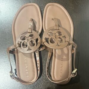 NWOT Coach sandals. Brown. Size 7.